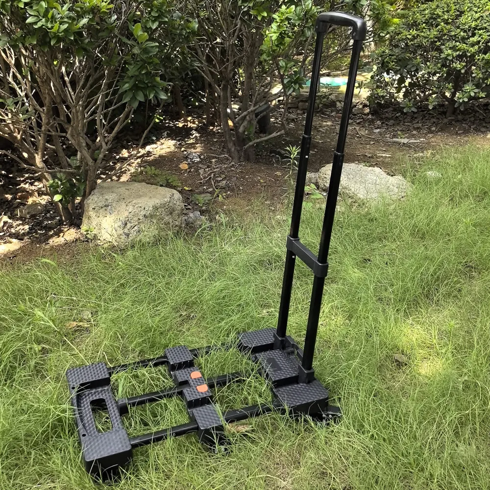 Folding Luggage Cart with Brakes Pull Goods Universal Wheel Luggage Hand Trailer Household Hand Trailer Small Trailers