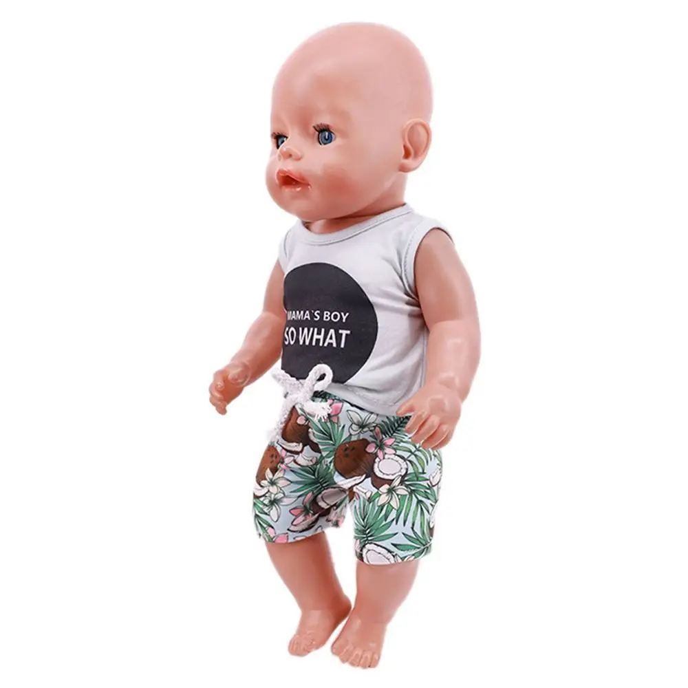 لطيف الصيف دعوى الصبي دمية القماش قصيرة الأكمام الزي 18 بوصة دمية القماش ليتل بوي عارضة هدية عيد الميلاد