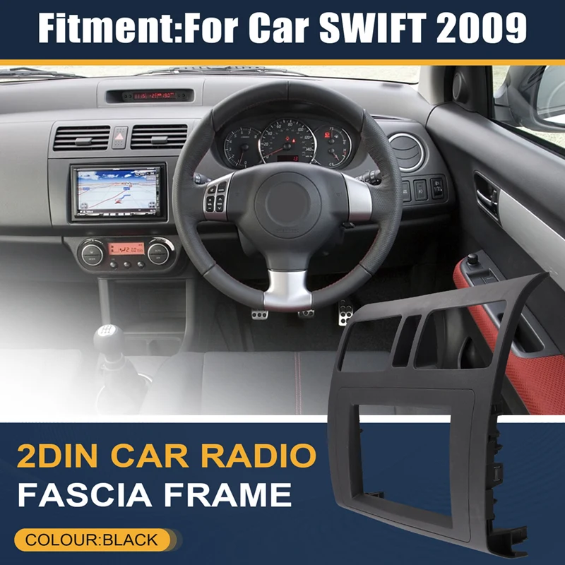 

2DIN Car Radio Fascia Frame DVD GPS Navigation MP5 Panel Cover For SUZUKI SWIFT 2009