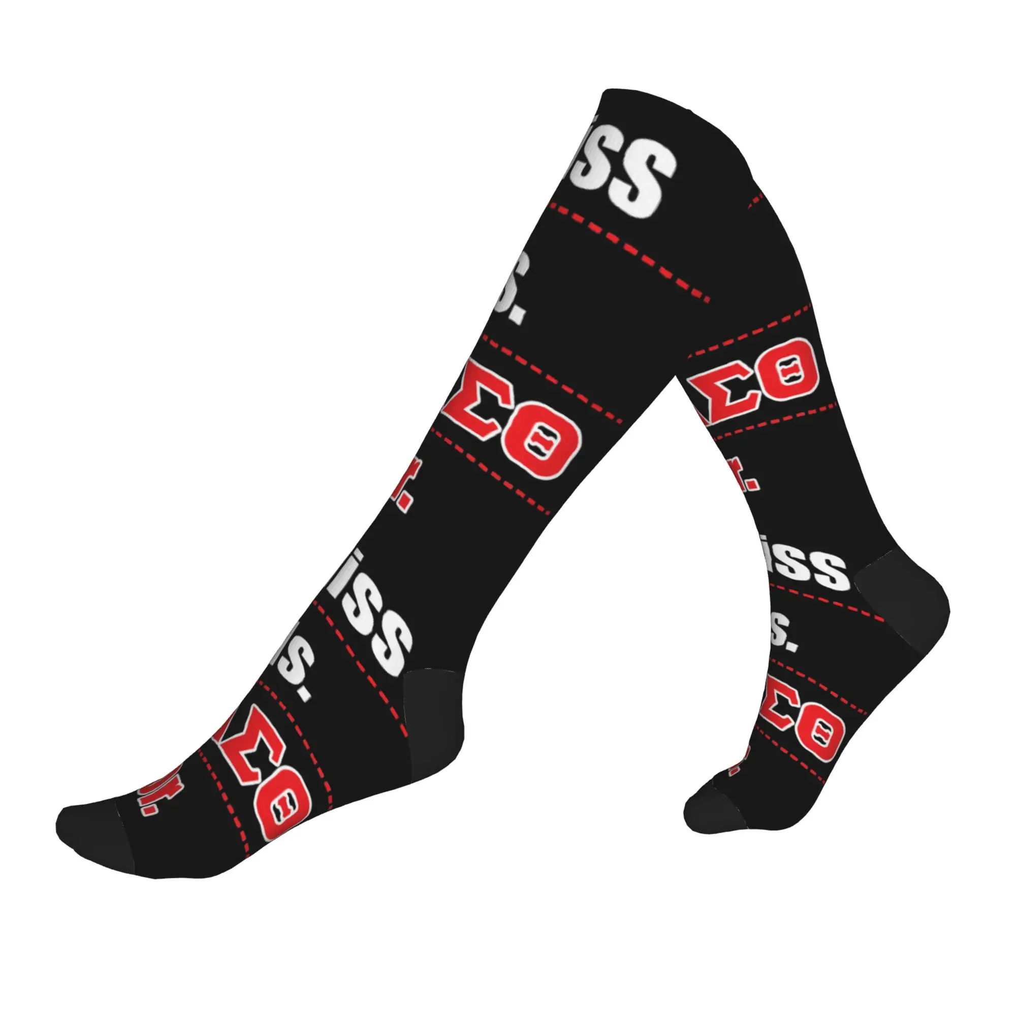 

Cute Men's Delta Sigma Theta Sorority Dress Socks Unisex Breathbale Warm 3D Print Sports Compression Socks