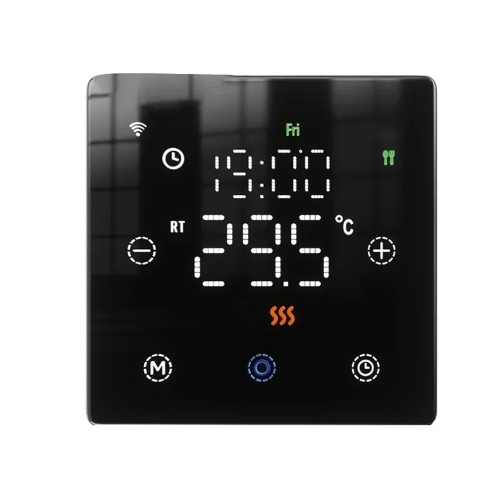Smart Digital Thermostat Featuring Remote WiFi Control and 7 Day Programmable Schedule for Gas Boilers with Integration