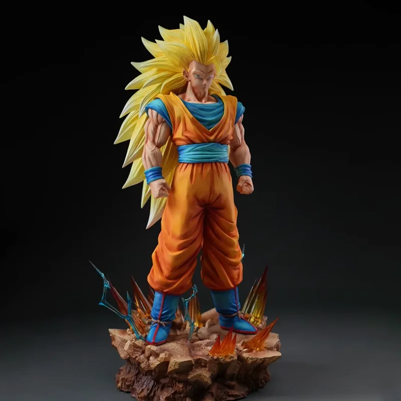

Dragon Ball Anime Infinite Super Three Goku Multi-Hand Interchangeable Base With Breathing Light Effect Gk Statue Model Gift