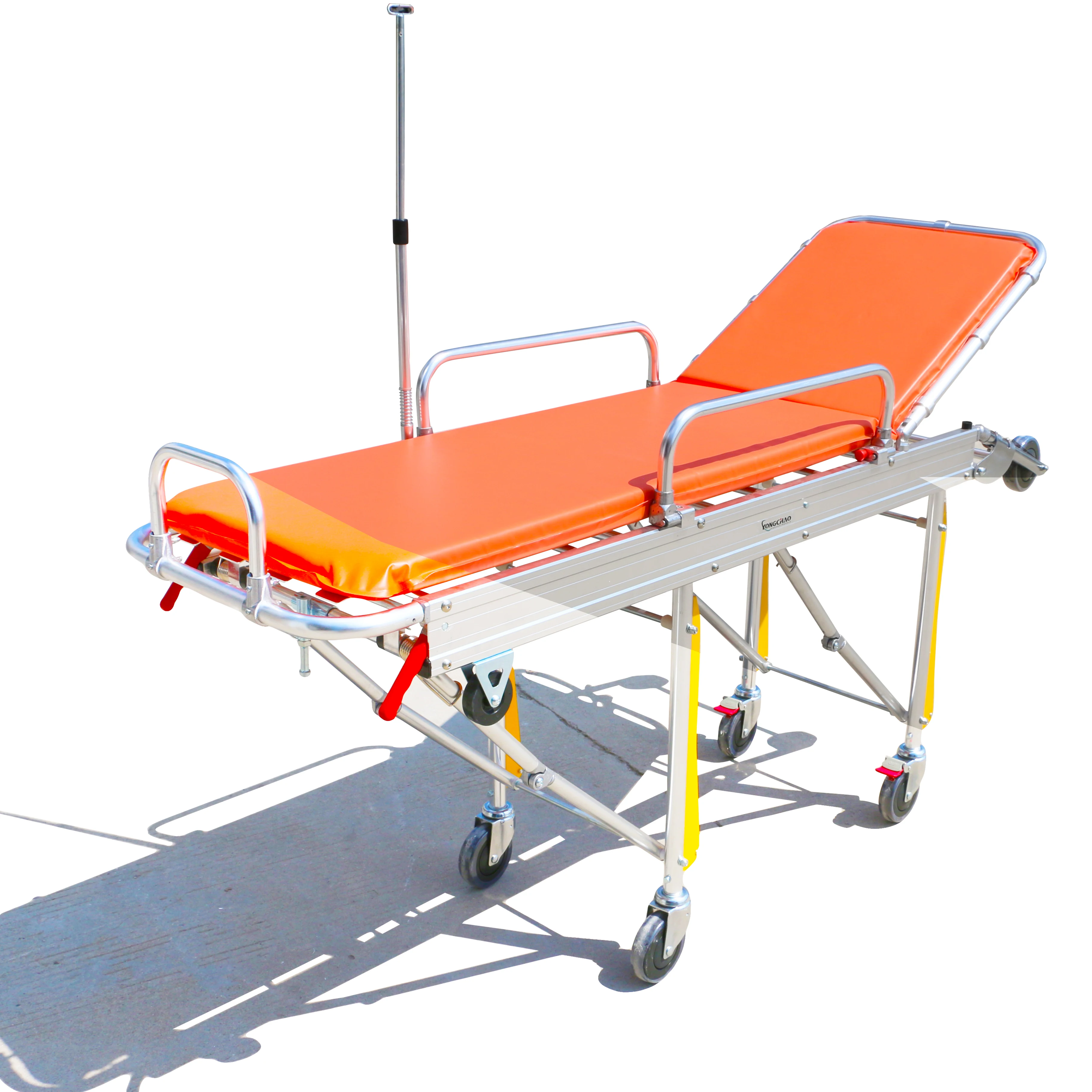 

Custom Cheap Prices Hospital Emergency Medical Equipment Aluminum Alloy Bed Ambulance Stretcher Trolley For Patient Transfer