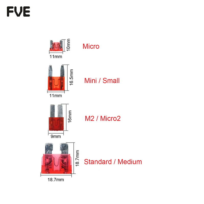 Micro mini medium standard small Blade Fuse Auto Car Truck Motorcycle SUV FUSES 2A 3A 5A 7.5A 10A 15A 20A 25A 30A 35A 40A