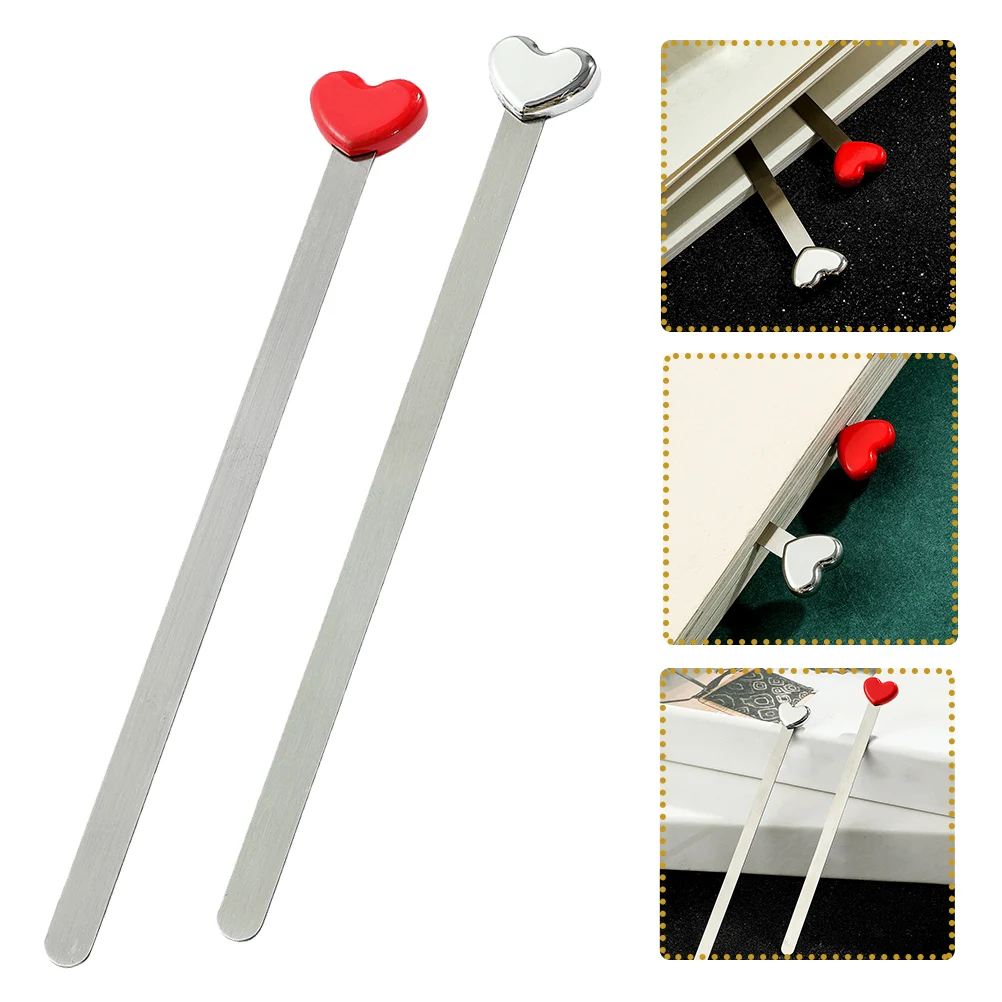 2pcs Retro Metal Bookmarks Lightweight Portable With Hole For Party Decoration Cards Diy Crafts Gift Book Markers
