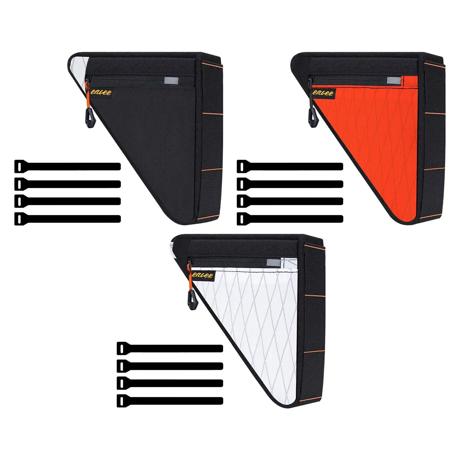حقيبة بإطار دراجة مثلثة، حقيبة مدمجة خفيفة الوزن متعددة الوظائف مع أشرطة، #3