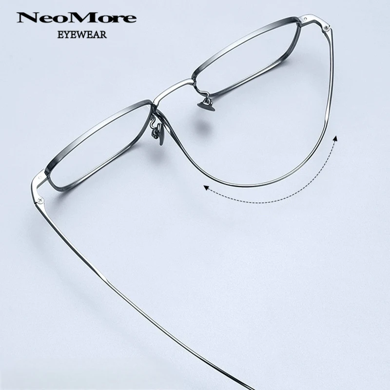 Gafas graduadas ultraligeras y sencillas, Gafas cuadradas de titanio para hombres y mujeres, Gafas de moda, Gafas con lentes ópticas