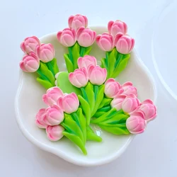 10Pcs New Cute Mini Cherry Blossom Collection Flat Back Resin Scrapbooking DIY Jewelry Craft Decoration Accessorie