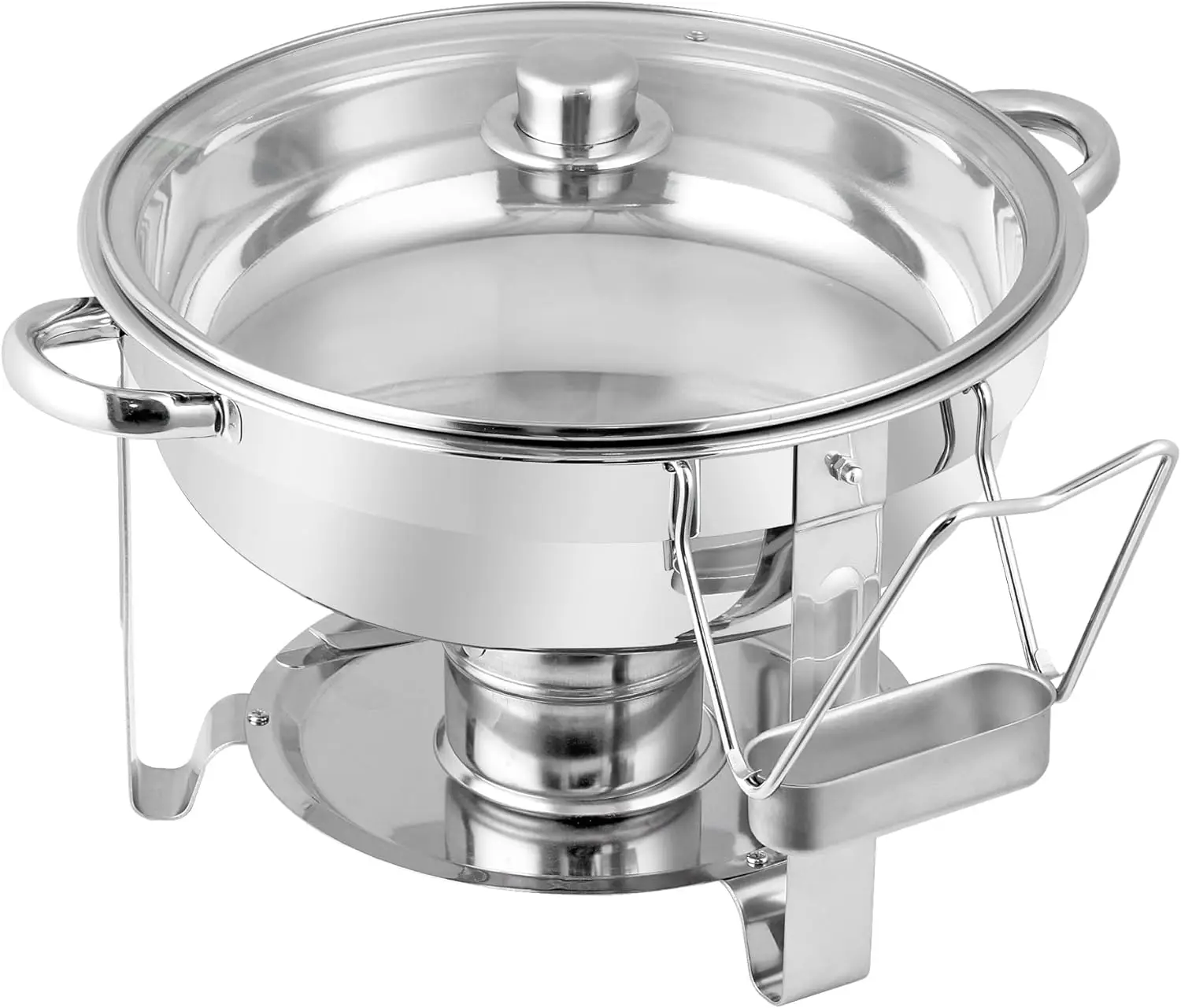 Chafing Dish Buffet Set 5 QT Stainless Steel Chafing Dishes Round Buffet Food Warmer Chafers Set for Parties Catering Event