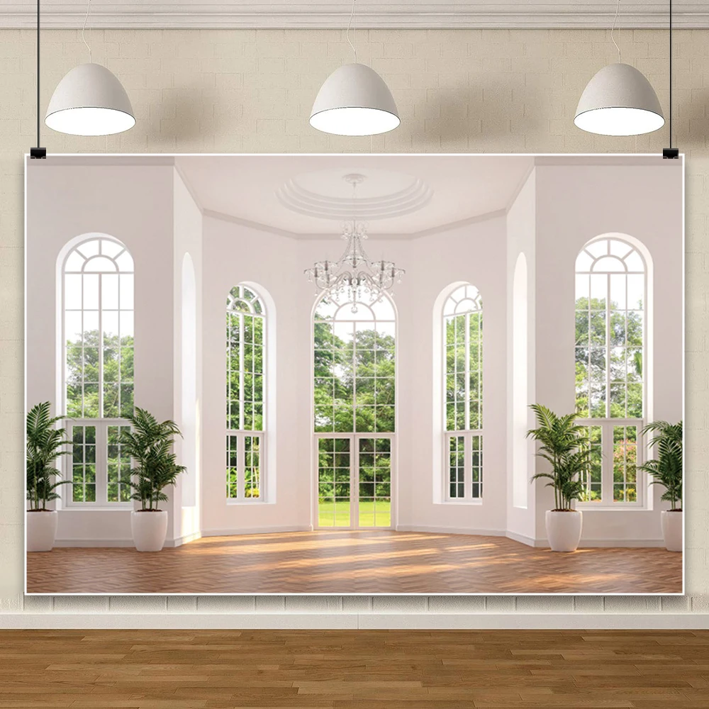 Luxury Marble Column Backdrop White Indoor Photography Background Modern Birthday Weddings Minimalist Event Decor Studio Scenery