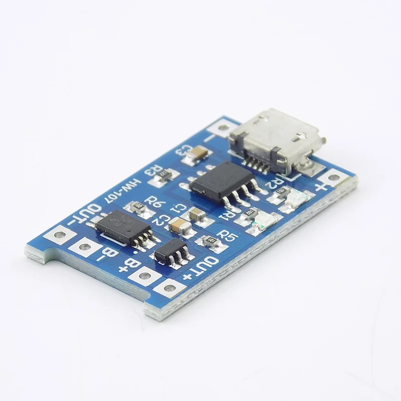 DC DC 5V 1A Micro USB 18650 Lithium Battery Power Charger Module With Protection Module Dual Functions TP4056