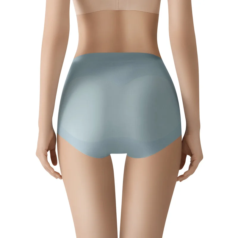 2PCS Women\'s Panties Sexy Breathable No Curling Tighten the Abdomen Butt Lift Skin-friendly High Waist Thin and Traceless Briefs