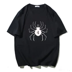 Japońskie męskie Anime Oversized t-shirt w pełnym wymiarze czasu Hunter Spider 4 z nadrukiem Phantom Brigade Streetwear bawełniane koszulki na co dzień