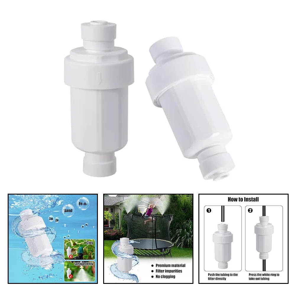 2pcs Filter Water Purifier Front Stainless Steel Mesh Sediment Particle Filter Garden Watering Irrigation Spray System Filters