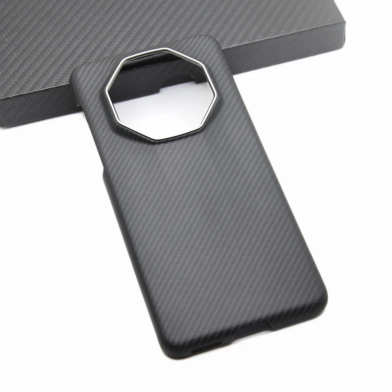 ZXKE Carbon Fiber Case For HUAWEI Mate60RS Embedded Iron Sheet Magnetic Car Support Magsafe 600D Aramid Fiber Shell