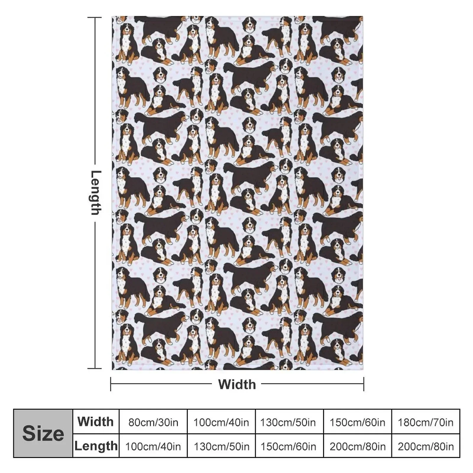 Bernese Mountain Dog cute illustration pattern Throw Blanket Sofa Throw anime Luxury Blankets