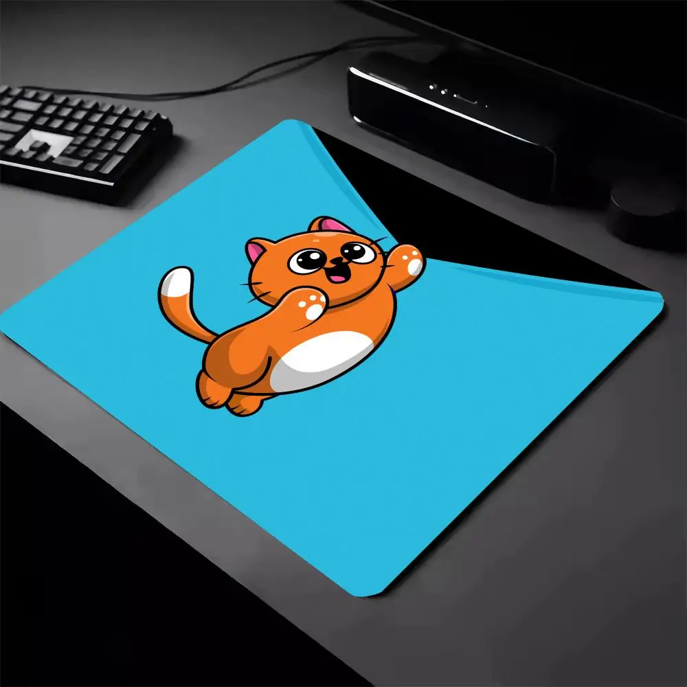 

Anime Cute Cat Mouse Pad 22X18 40X45 Computer Accessories Office Game Table Mats Rubber Anti-slip Mousepad Small Decor Desk Pads