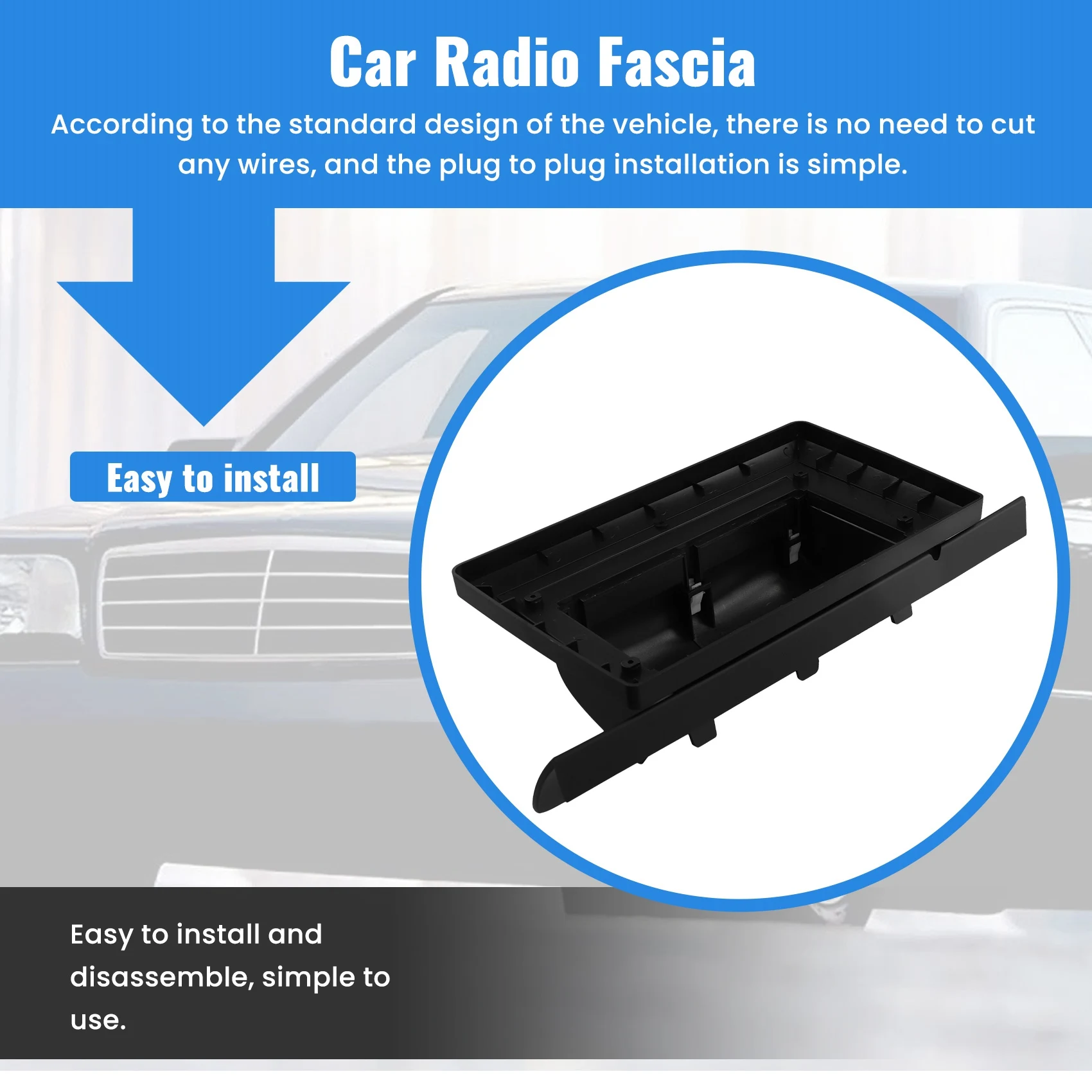 A80X-Car الإطار فآسيا محول أندرويد راديو داش تركيب لوحة عدة لبنز S الفئة W140 #3
