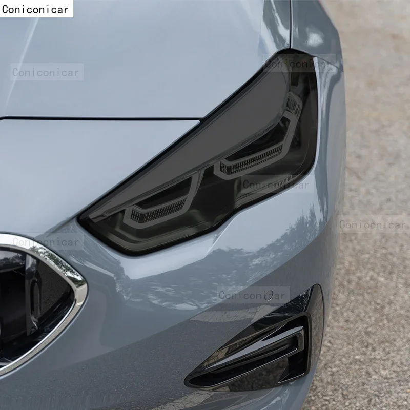 لسيارات BMW 2 Series F44 Gran Coupe M235i مصباح السيارة الأمامي الشفاف المدخن الأسود الغطاء الواقي فيلم ملصق من البولي يوريثان ملحقات PPF
