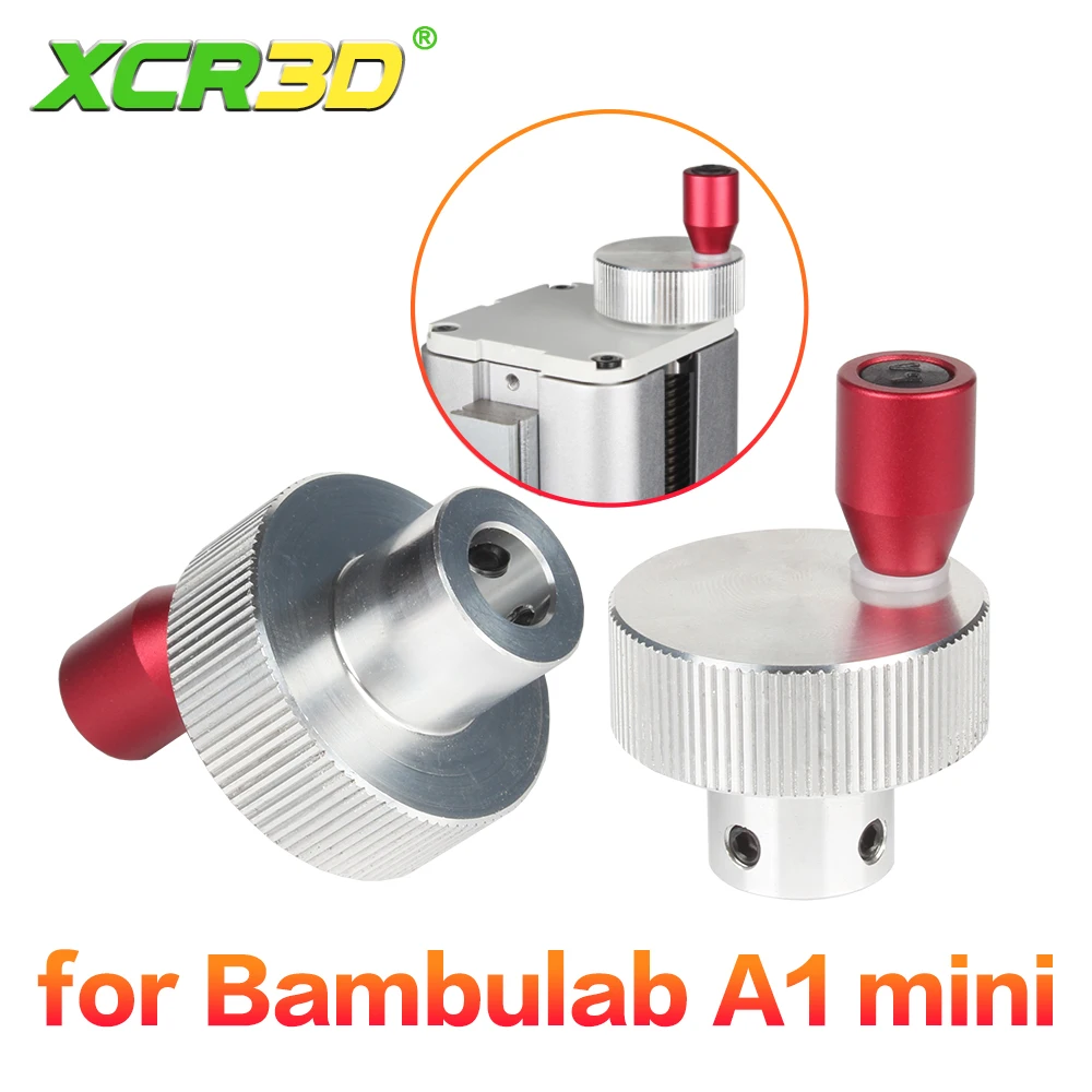 

XCR3D for Bambu Lab A1 mini Z axis Hand Twist Screw Nut Coupler T8 Lead Screw Lifting Holder Coupling Bambulab 3D Printer Parts