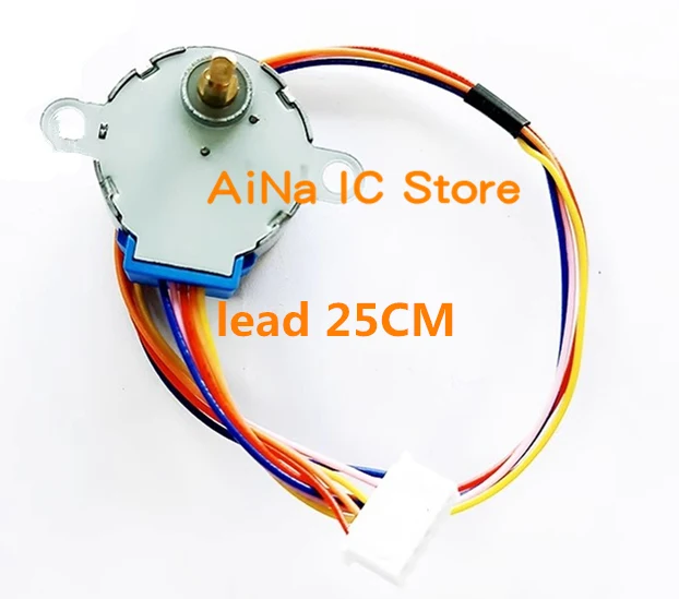 10pcs/lot DC 5V 4-phase 5-wire stepper motor   28YBJ-48 28BYJ48  Decelerating stepper motor lead 25CM