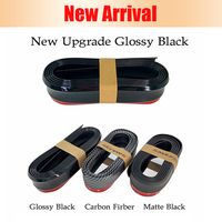2.5M Car Front Bumper Lip Rubber Car Bumper Protectors Body Spoiler Glossy Exterior Mouldings Bumper Lips Car Accessories