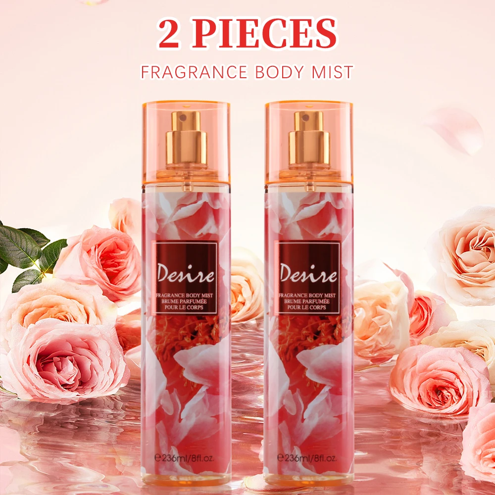 Women's Body Spray 2pcs 8 Fl Oz Hair & Body Fragrance Mist For Women SECRET DESIRE Long-Lasting Perfume Spray