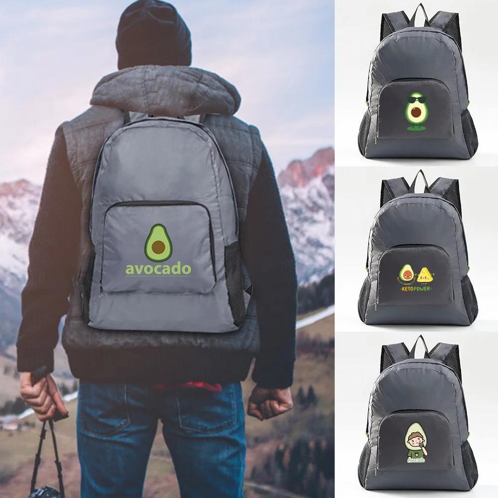 

Folding Backpack Mountain-climbing Packable Outdoor Sport Daypack Bags for Men Women Hiking Travel Backpacks Avocado Print