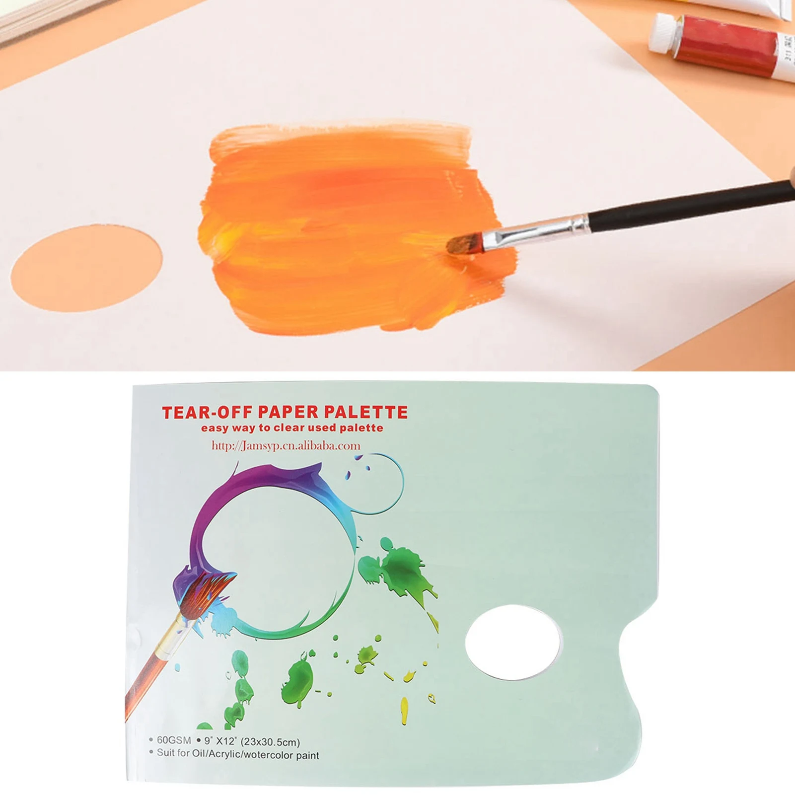 

Disposable Paper Palette Tear Off Paper Palette 30 Sheets for Watercolor Oil Painting Gouache Artist Supplies Paper Palette