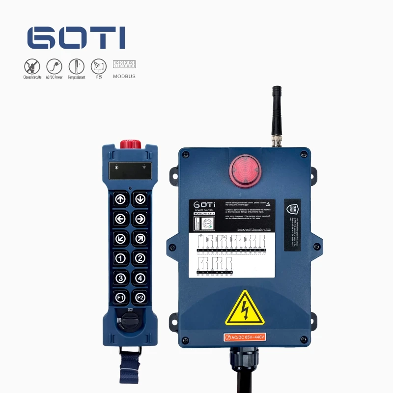 controle remoto sem fio da grua do guindaste radio industrial 12 canal do interruptor unico substitua uting f2412s telecrane lsgt 12 01