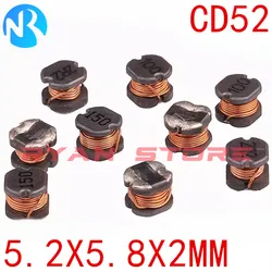 100PCS Power Inductance CD52 1UH 1.5UH 2.2UH 3.3UH 4.7UH 6.8UH 10UH 15 22UH 33UH 47UH 68UH 100UH 150UH 220UH 330UH SMD Inductor