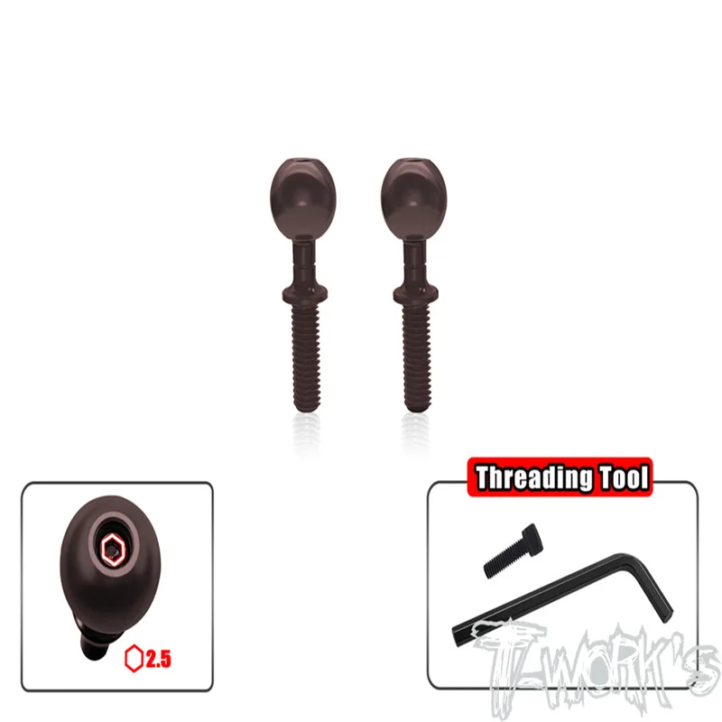 Original T works TO-329L-XB8 Spring Steel Pillow Ball Anti-Clockwise Shaft( For Xray XB8 ) 2pcs.ssional Rc part