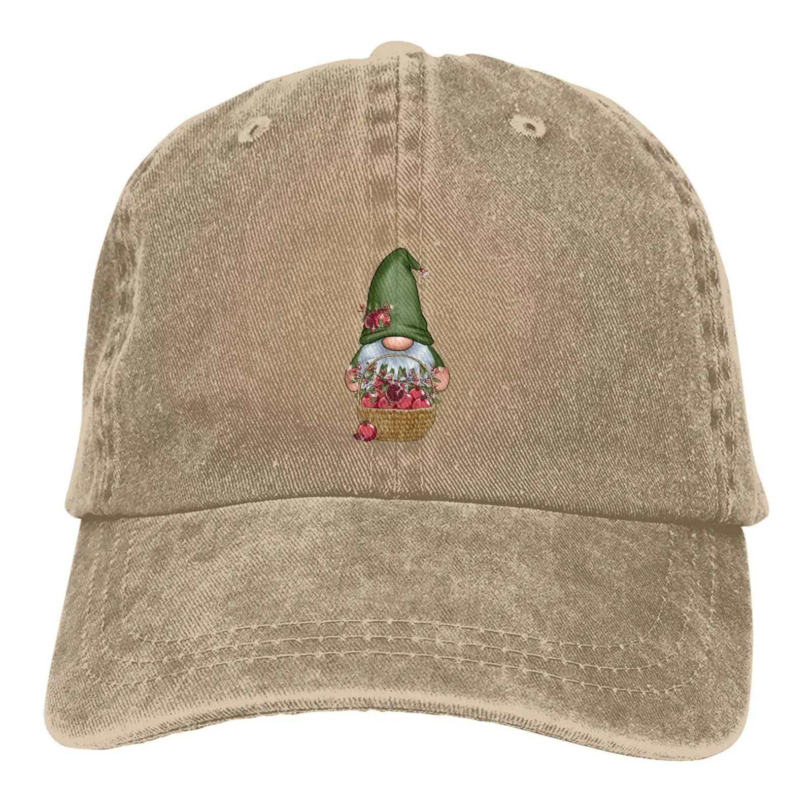 

Pomegranate Gnome Baseball Cap Golf Dad Hat Adjustable Original Classic Low Profile Cotton Hat Sun Protection Hat Men Women