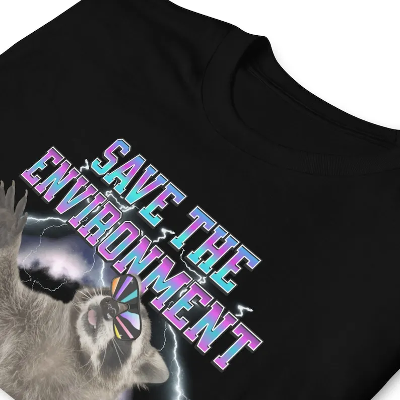 Stylish Save The Environment Eat Plastic shirt,funny raccoon meme tshirt,raccoon trash panda tee,Raccoon meme tee,Hilarious racc