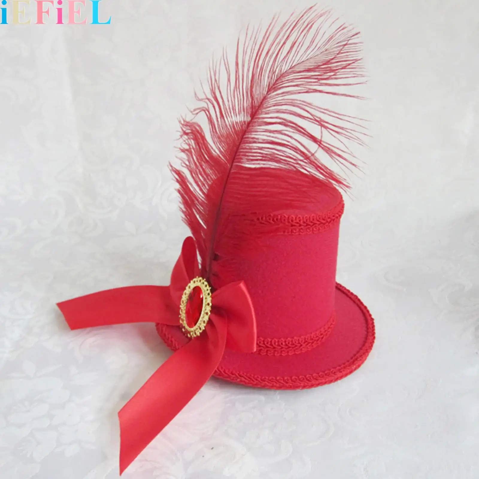

Women Mini Top-hat Clip for Party Fascinator Base Alligator Clips Millinery Craft for Party Costume Party