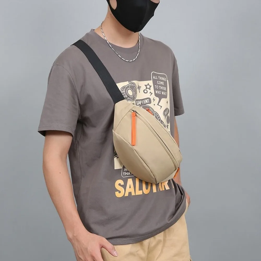 

Сплошной цвет, нейлоновая поясная сумка с несколькими карманами, большая вместительная мужская нагрудная сумка, поясная сумка, диагональная сумка на плечо, уличная сумка