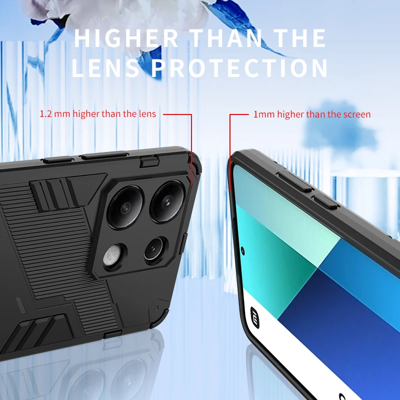 حافظة Ypm5 مقاومة للصدمات لهاتف XiaomiRedmiNote 13 Pro Plus A3 13C POCOM6 Pro F5 F6 X5 X6 M5 M5S C65 غطاء هاتف حماية درع خلفي Coque #4