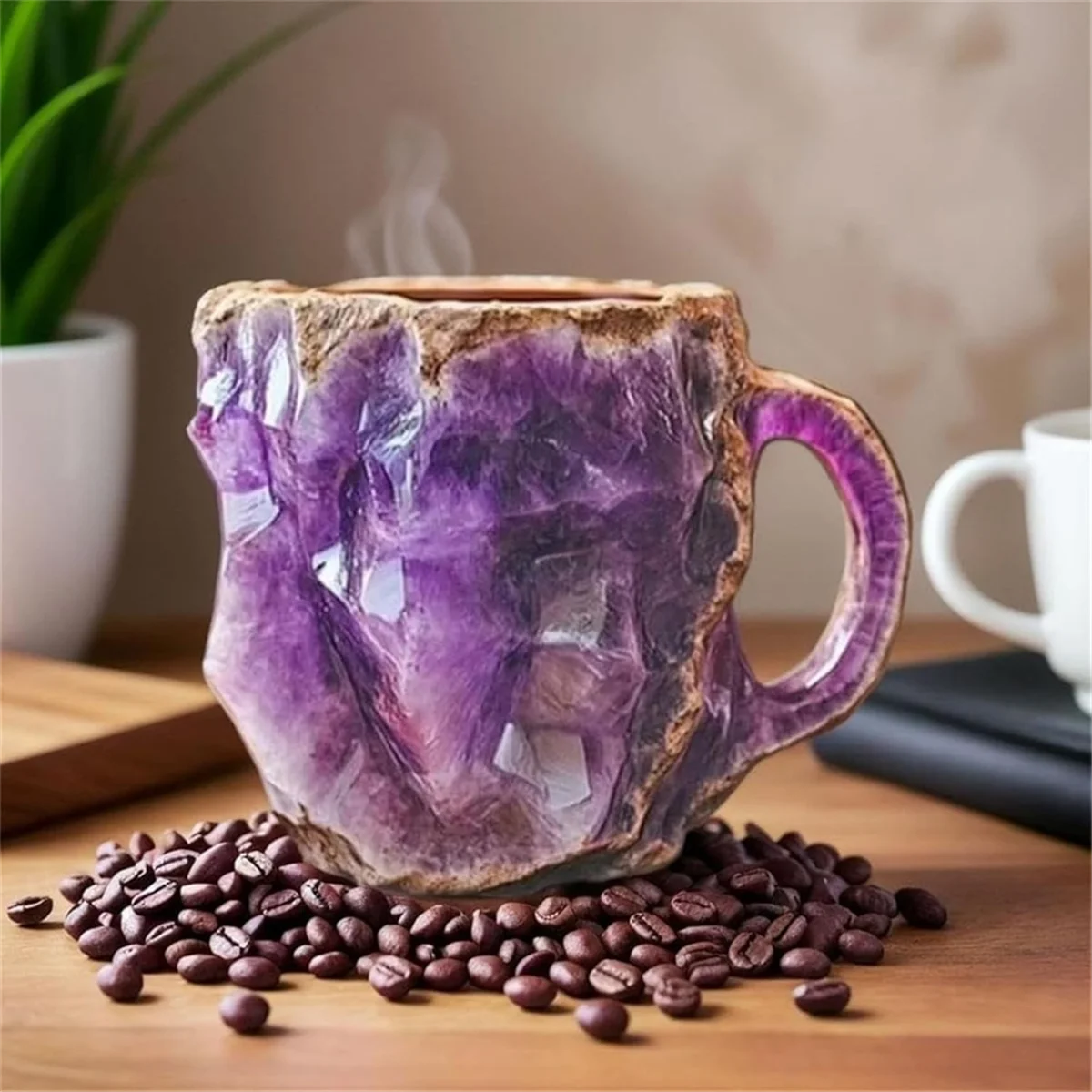 Mineral Crystal Coffee Mug, Elegant Multi-Colored Imitation Mineral Crystal Mug, Mineral Coffee Mug Crystal Coffee Mug