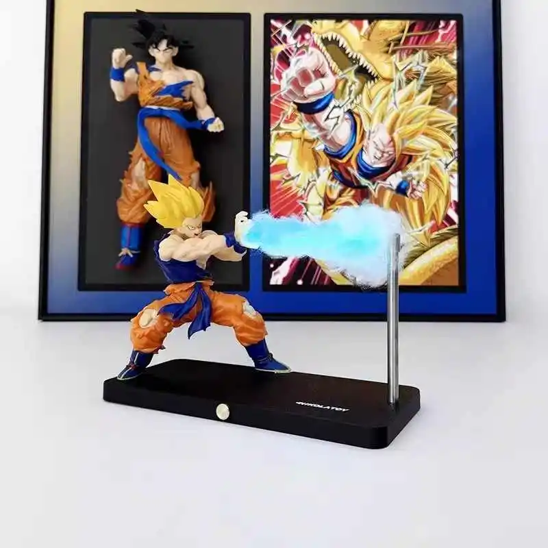 Cool Dragon Ball Son Goku figura de acción-onda dinámica Kamehameha Pose con luz nocturna Ideal adorno coleccionable juguete para regalo