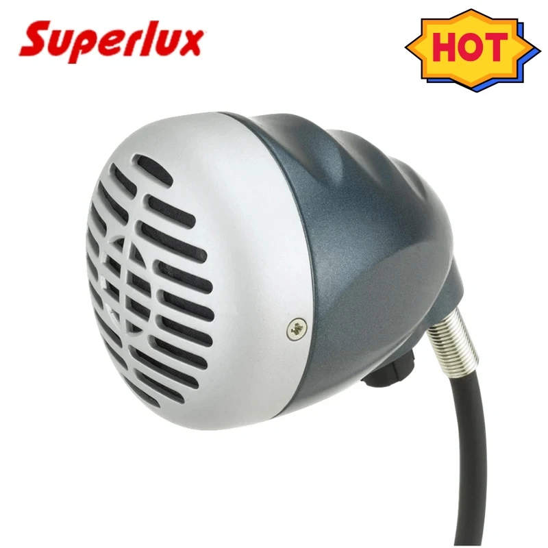 

Superlux D112 High quality Blues harmonica microphone mic dedicated 10-hole blues with Level knob