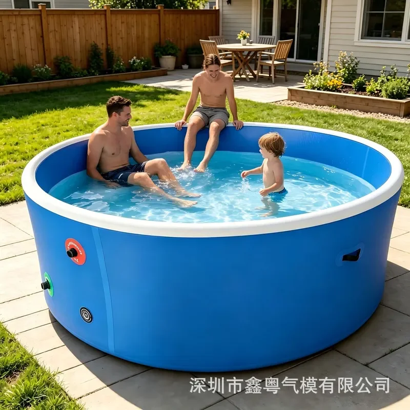 Large Round PVC Inflatable Swimming Pool Foldable Outdoor Backyard Water Play Center for Family Kids Adults Summer Garden