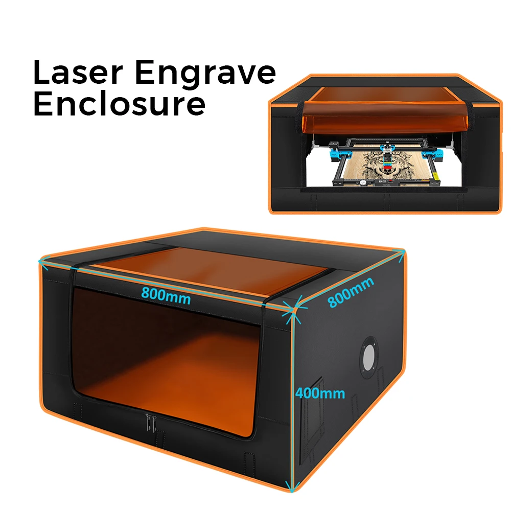 Twotrees-carcaça do Gravador do Laser com Aberturas Materiais Igníferos Isolação Sadia Proteção contra Poeira Proteção Ocular 800x800x400 mm