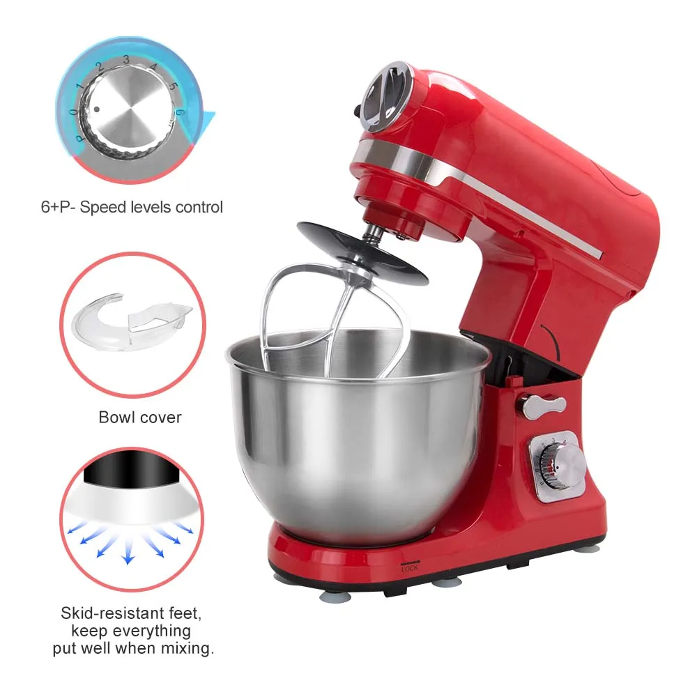 Multifunctional Home Kitchen 5L Electric Food Blender 120v 6 Gears with Juice Cup Meat Grinder Vertical Food Mixer view 3