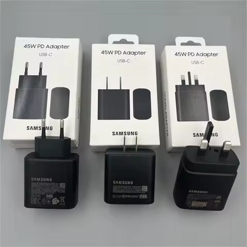 SAMSUNG 45W PD Fast Charger Type C Fast Charging Wall Adapter For Galaxy F55 S23 S22 S24 Note20 Ultra A54 A53 A73 Quick Charge