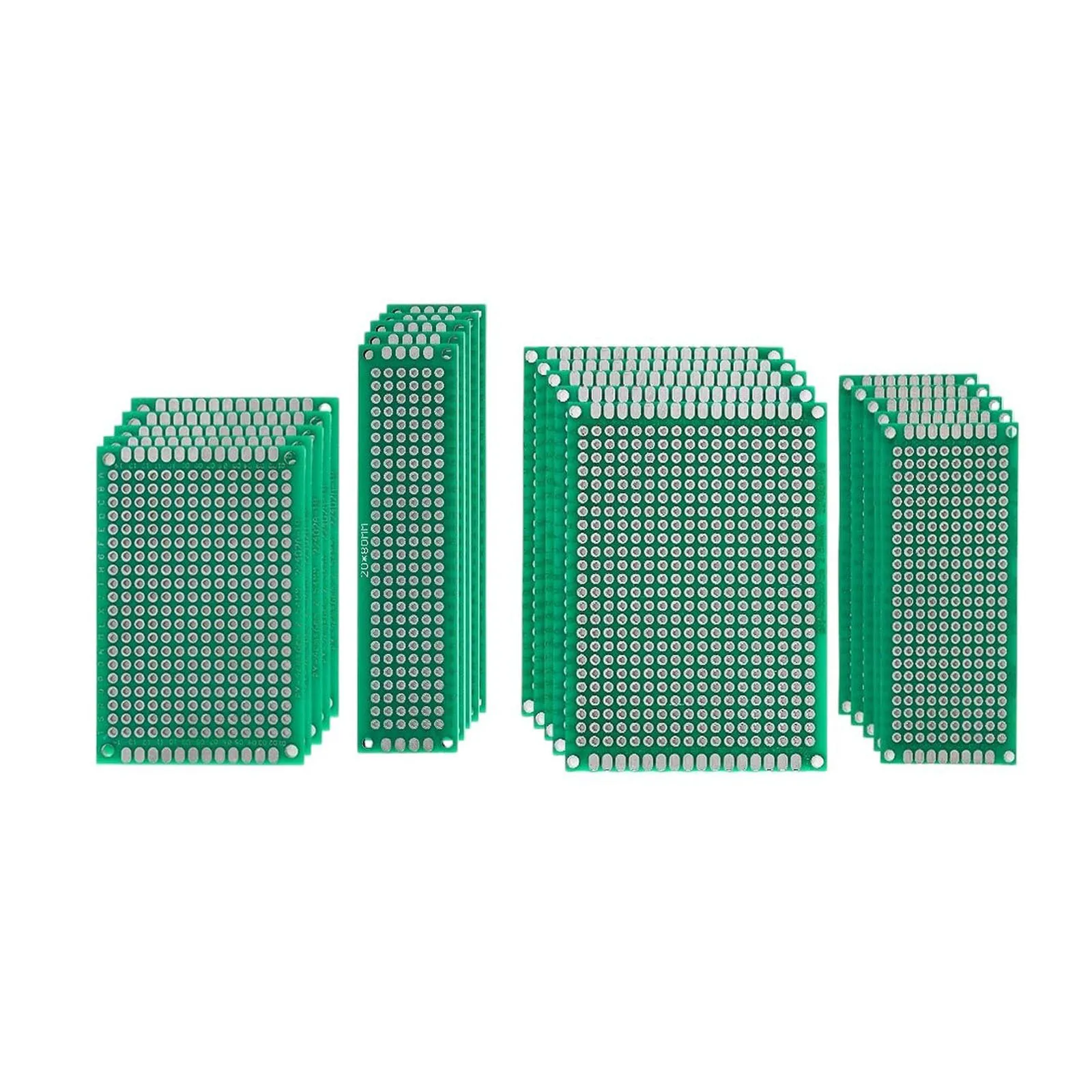 10pcs 양면 PCB 2X8 3X7 4X6 5X7 프로토 타입 보드 회로 Protoboard 범용 스트립 보드 인쇄