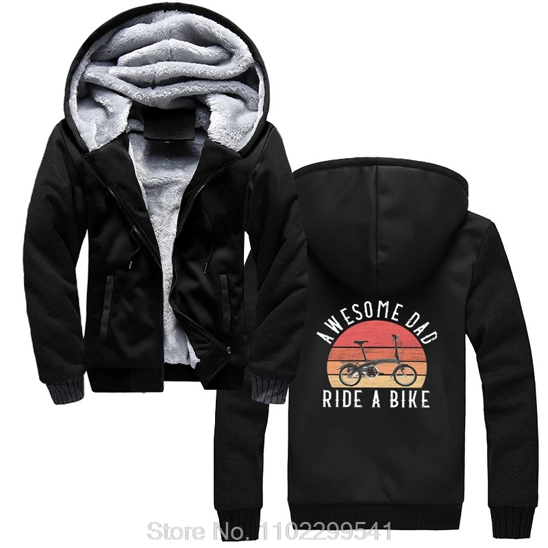 Awesome Dad Ride Bike Cotton Punk New Female For Boy Hoodie Men Cotton Hoody Anime Harajuku Jacket Zip Up Hoodies Funny Coats