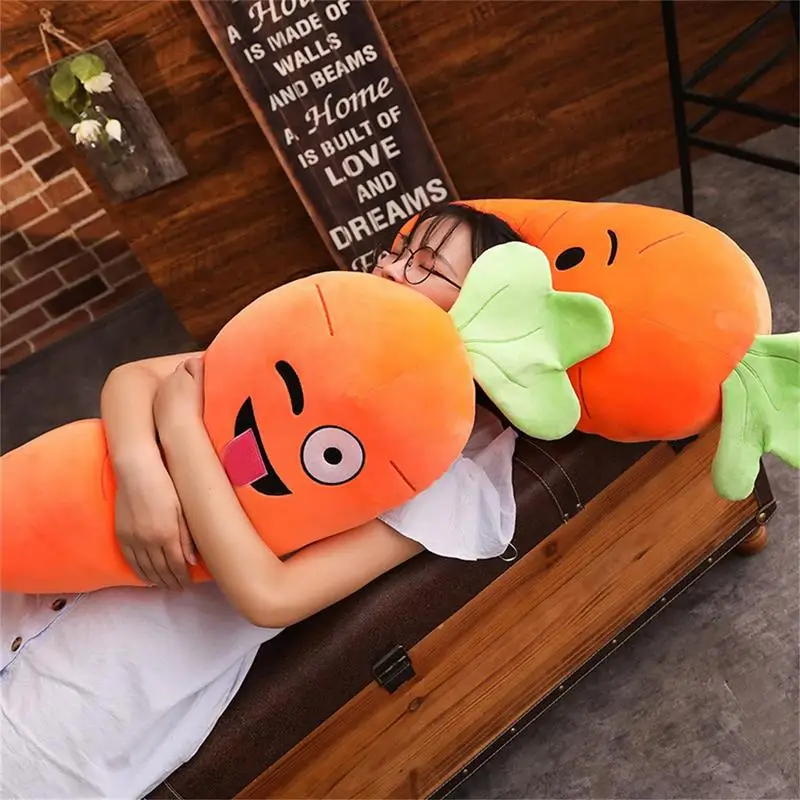 Artificial Vegetable Carrot Soft Stuffed Pillow Dolls home Sofa Decors Cartoon Carrot Plush Toy For Boys Girls Easter Party Gift