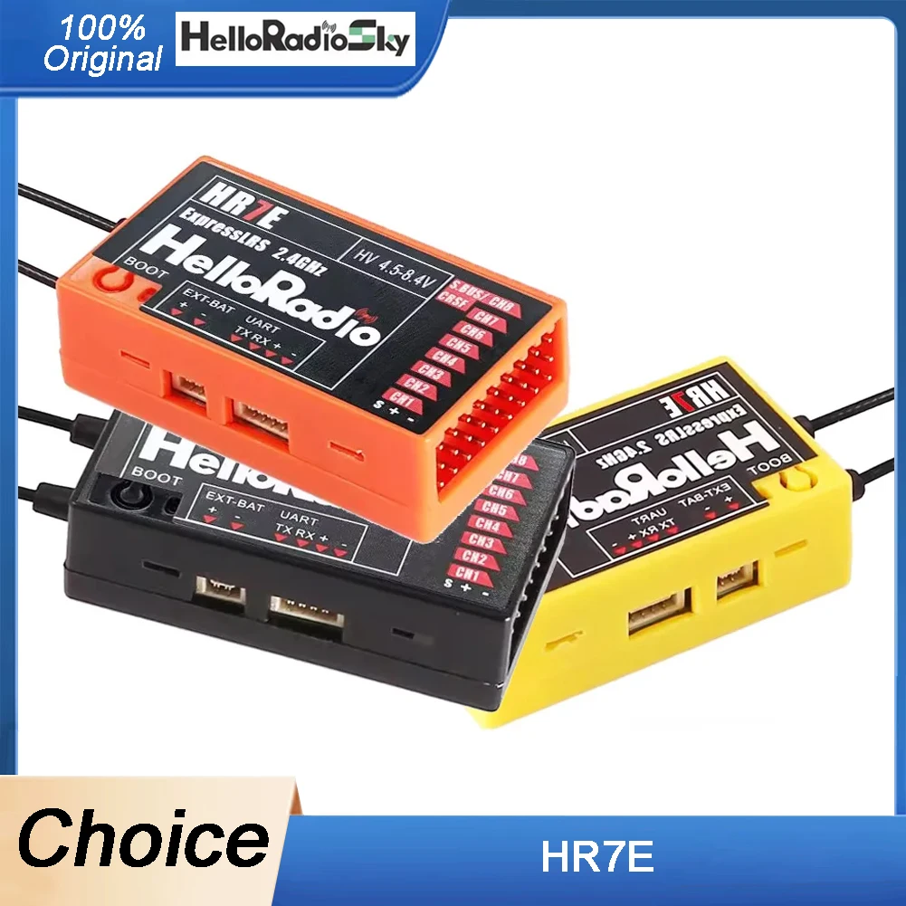 

7-канальный приемник HelloRadio HR7E ELRS PWM — 2,4G для самолетов с неподвижным крылом, дронов с дистанционным управлением и моделей самолетов