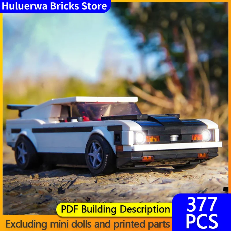 

Speed Racing Car Model MOC Building Bricks Mach 1 American Muscle Car Modular Technology Gifts Holiday Assemble Children Toys