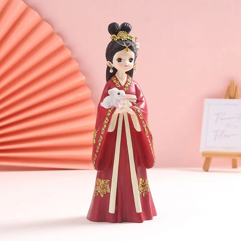 2026 New Chinese Ancient Resin Doll Decoration Home Desktop Doll Decoration Hand drawn Ancient Costume Female-Shaped Doll LI957